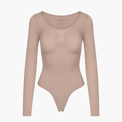 Bodysuit Sculpting Shapewear Longsleeve mit String