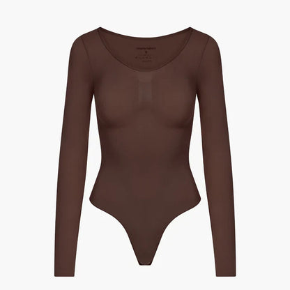 Bodysuit Sculpting Shapewear Longsleeve mit String