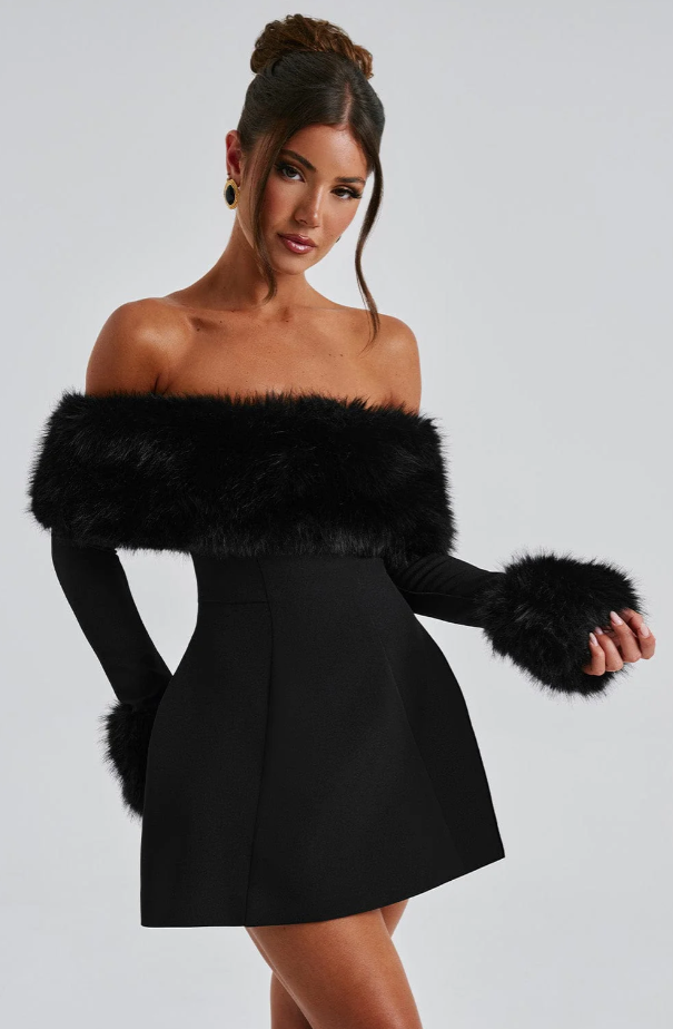 Aliah Fur Kleid